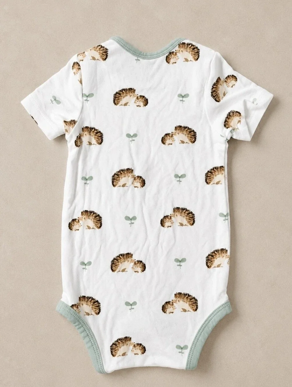 Kyte Baby Hedgehog Bamboo Bodysuit 0-3M Retired Woodland Print